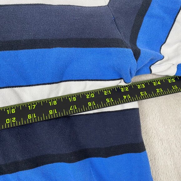 Ecko Unltd Mens Polo Shirt 3XL Striped Blue & White Cotton Casual Short Sleeve - Picture 4 of 9